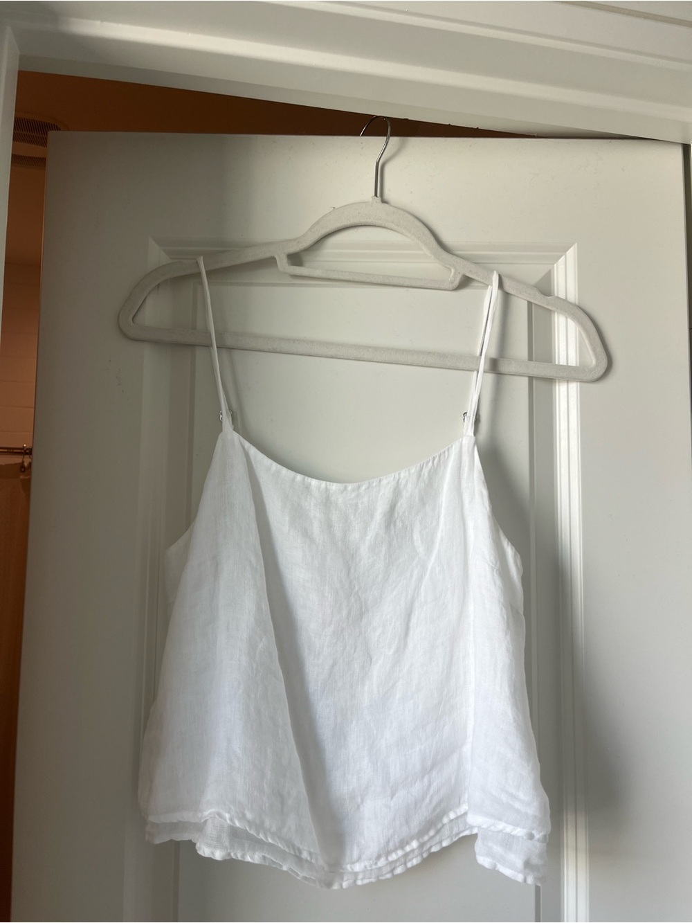 Bella Dahl White Linen Camisole Tank